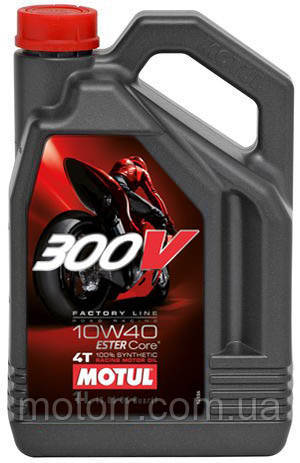 Олія моторна для мотоциклів Motul 300V 4T FACTORY LINE ROAD RACING 10W40 (4L)