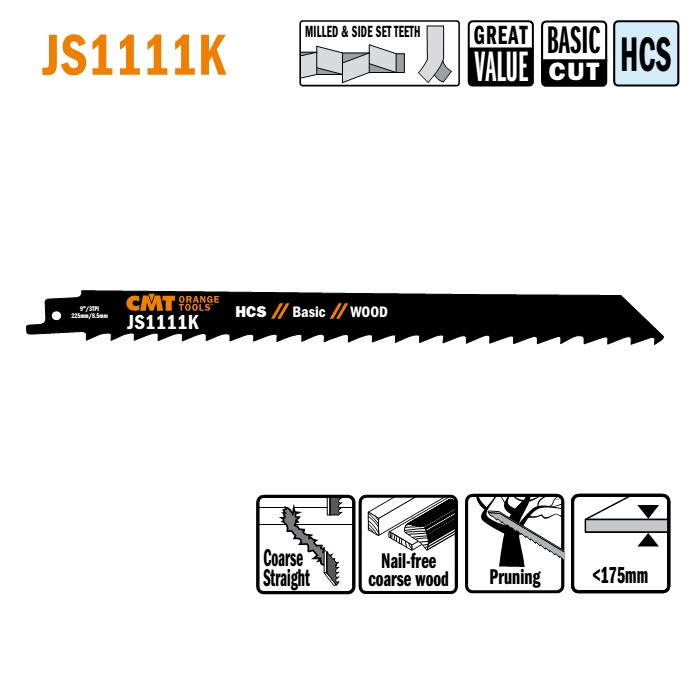 Пильні полотна для шабельних пил JS1111K (уп.-5 шт.), CMT
