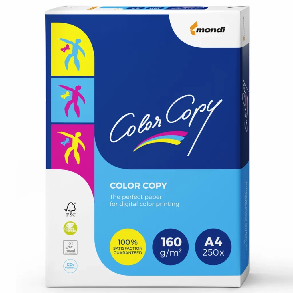 Папір офісний картон А4, 160 г/м2, 250 л, A+, Color Copy Mondi Папір щільний А4 для принтера