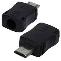 Штекер miсro USB (к Samsung), под шнур, пластик, 1уп-100шт