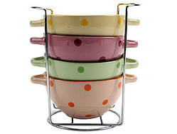 Набір піал 4шт. на металевій стійці 440мл.