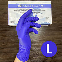 Перчатки нитриловые Alexpharm Cobalt blue размер L 100 шт