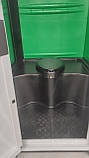 Біотуалет зелений, пластикова вулична кабінка, фото 4