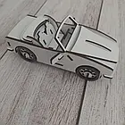 Дерев'яна збірна машинка для ляльок LOL, ляльковий кабріолет 3д-конструктор з хдф для дітей, фото 4