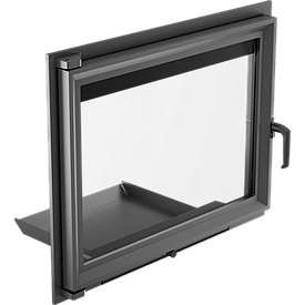 Дверцята чавунні Kratki Zuzia 652х515мм (пряме скло)