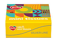 Платочки бумажные10.5х20 см 2-х слойные 150 штук Mini Tissues Ruta