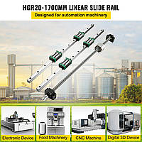 2stk HGR20-1700mm Linearführung направляющая+RM1605-1700mm комплект Kugelumlaufspindel