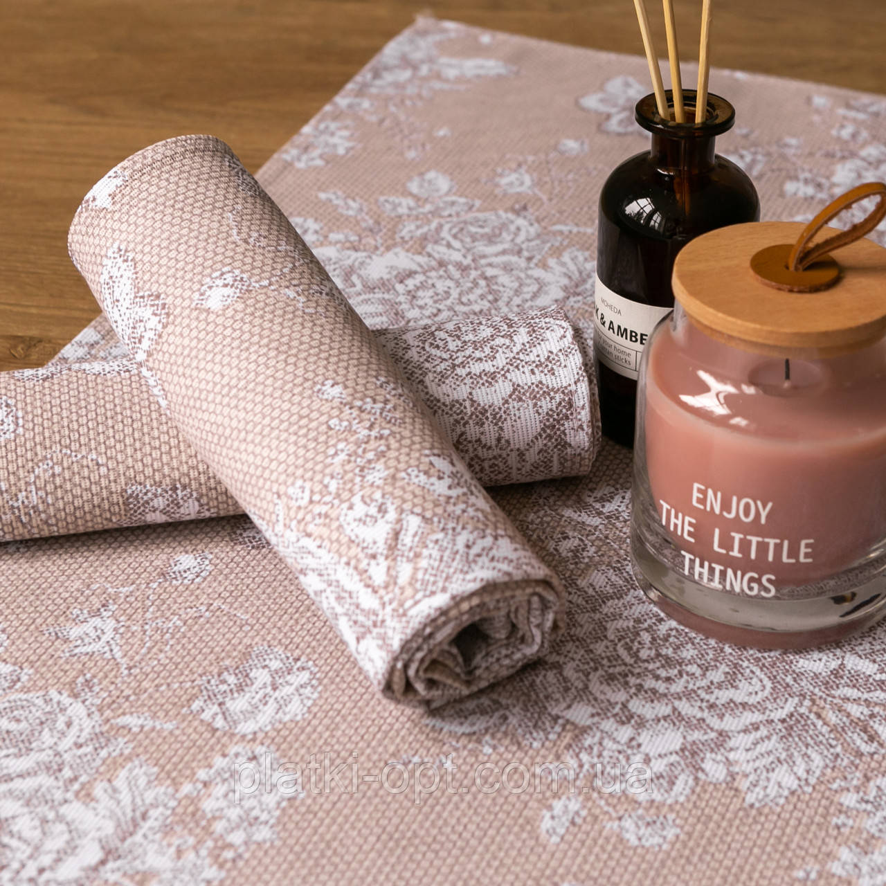 Рушник лляний "Шантільї бежева", фото 1