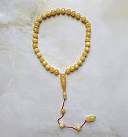 Чотки 33 намистини 100% натуральний бурштин куля матові (не прес, не плавка) куля 8 мм вага 12,8г