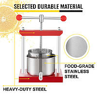 Пресс для фруктов Пресс для яблок, 2 л Пресс для ягод 24 x 19 x 36,5 см Пресс для яблок Ручной пресс для