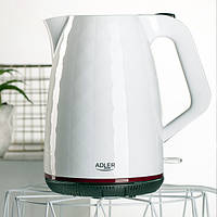 Чайник электрический Белый (1,7 л, 2200 Вт, пластик, осадочный фильтр) Adler AD 1277