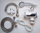 Проточний водонагрівач із душем із нижнім під'єднанням, електричний кран для нагрівання води, змішувач 220 В, фото 6
