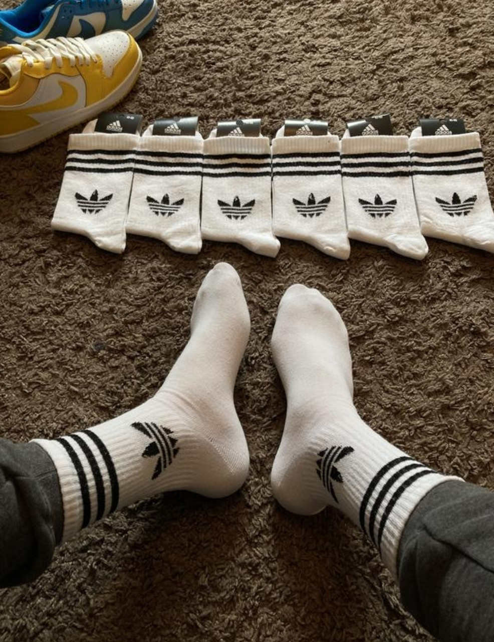 Високі білі спортивні шкарпетки з логотипом Adidas