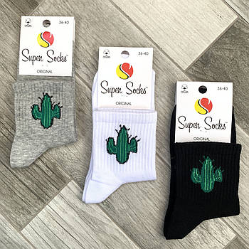 Шкарпетки жіночі демісезонні бавовна Super Socks, арт 004, асорті 004, розмір 36-40, 004