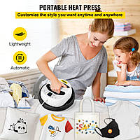 12x10inch Mini Portable Heat Press 1KW Переносной легкий тепловой пресс Home Transfer Press