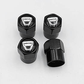 Захисні ковпачки на ніпеля DACIA (Дачія) 4 шт Чорні