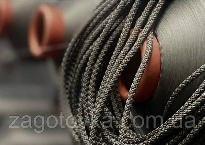 Поліефірний шнур зі статичним осердям 5мм для гамаків, Графіт