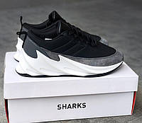 Кроссовки мужские Аdidas Sharks Black Grey White демисезонные