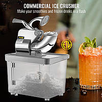 Ice Crusher 3000 Вт, машина для приготування смузі з ємністю для зберігання льоду 34 л, сріблястий
