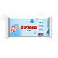 Влажные салфетки Huggies Pure 56 шт