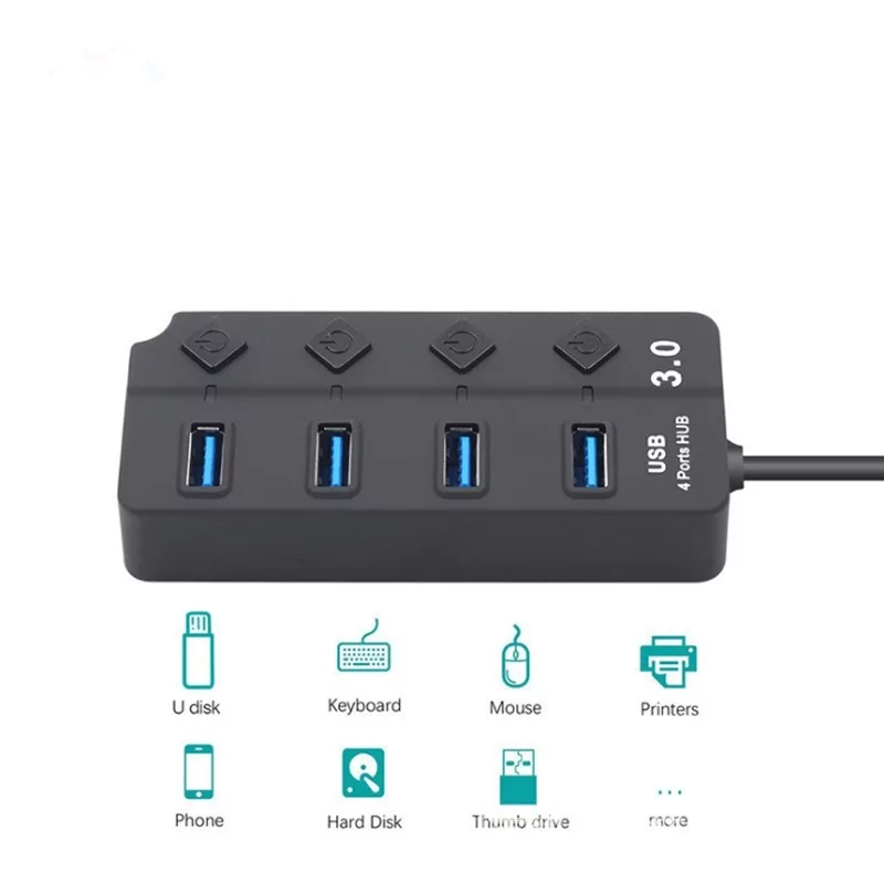 Купить Разветвитель USB на 4 порта Hub 3.0, цена 259 ₴ — Prom.ua (ID ...