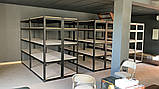 Стеллаж для складу, архіву, магазину. чк-400 оцинк.2400*1440*460*5полки ДСП, фото 6
