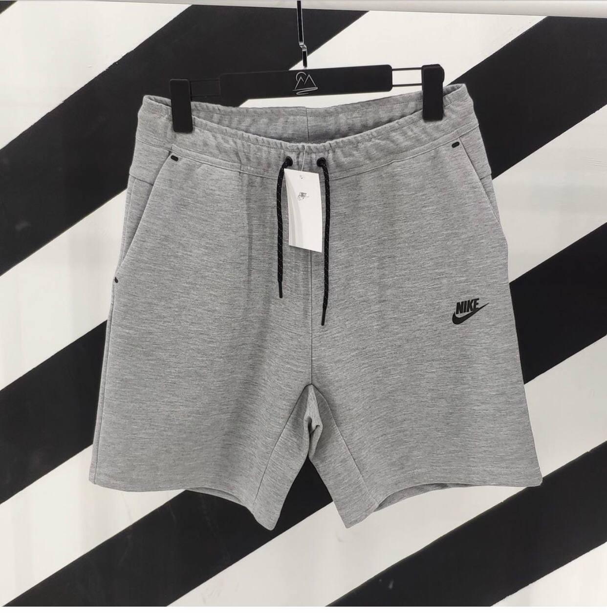 Grey nike tech fleece shorts best sale