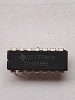 Микросхема Texas Instruments CD4066BE DIP14 (аналог К561КТ3)