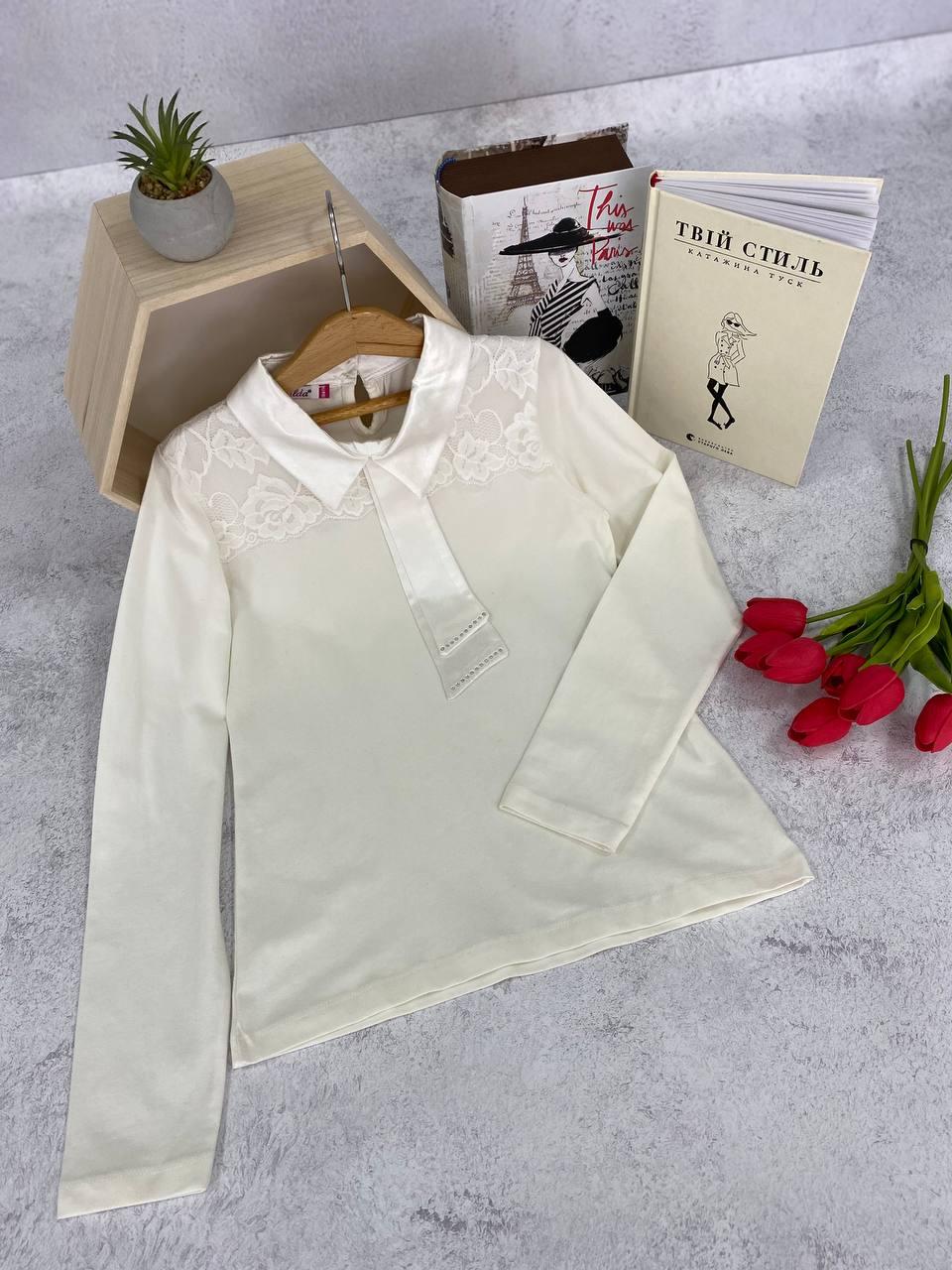 Кофта реглан школа Молочна Matilda, Молочний, Для дівчаток, Весна Осінь, 164 см, фото 1