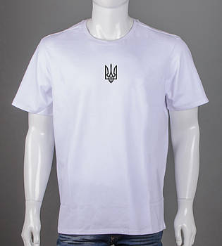 Футболка батал Тризуб 2401б (Уп.4шт 3XL,4XL), Білий
