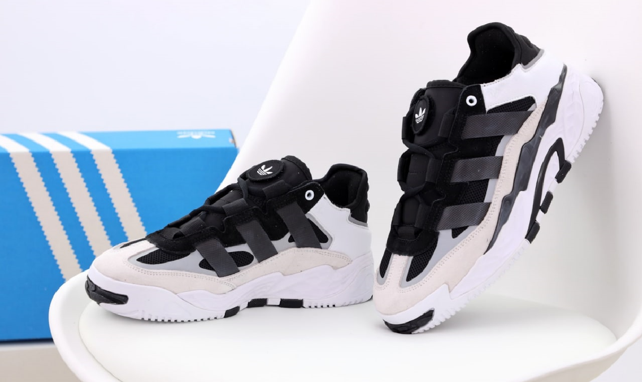Чоловічі кросівки Adidas Niteball White Black взуття Адідас Найтбол ...