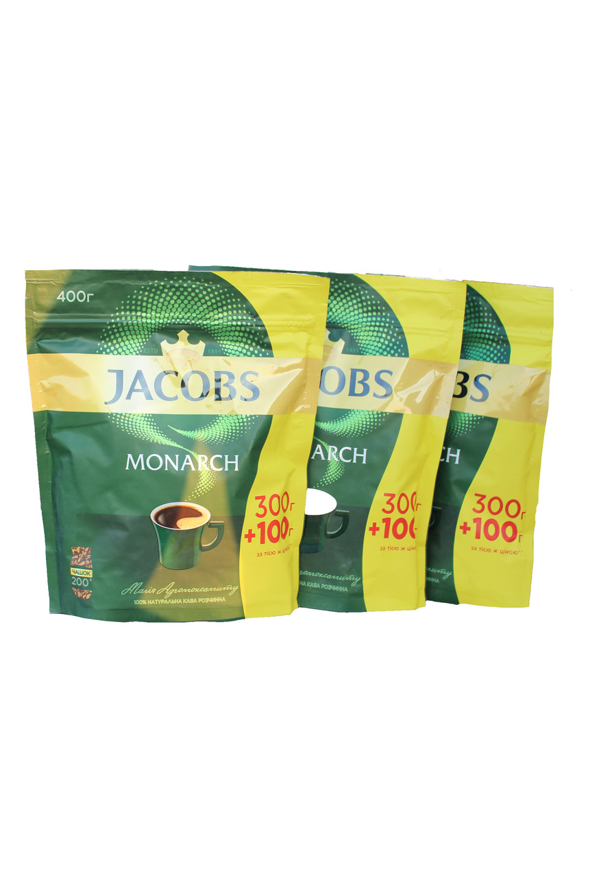 Розчинна сублімована кава Якобс Монарх (Jacobs Monarch) 400 г, фото 1