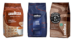 Кавовий набір Lavazza (3х): Crema e Aroma + Crema e Aroma (синя) + Lavazza Tierra Selection