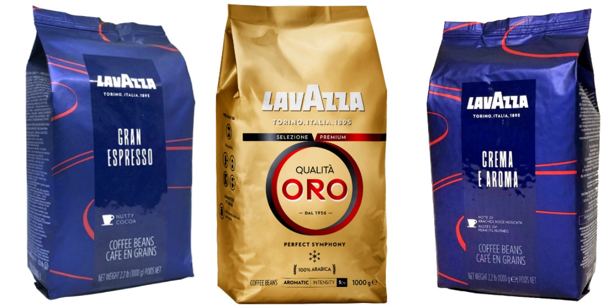 Кавовий набір Лаваца Lavazza (3х): Lavazza Oro + Gran Espresso + Crema e Aroma (синя), фото 1