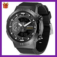 Чоловічий годинник для військових North Edge HORNET 5BAR тактичні для пілотів та моряків та військових Чорні