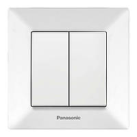 Выключатель Panasonic Arkedia Slim двухклавишный, белый