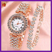 Жіночий наручний годинник CL Queen розкішний стильний модний металевий, Золотистий кварцевий годинник ОРИГІНАЛ