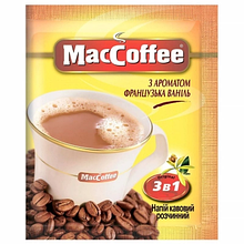 Кава розчинна MacCoffee Original 3 в 1 з ароматом французская ваниль 18 г x 20 шт