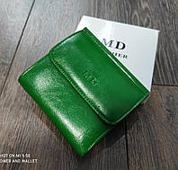 Маленький женский кошелек с удобной монетницей MD collection Зеленый