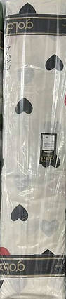 Тканина для постільної білизни Бязь "Gold" Lux GL3572beige (50 м) вишеньки та серця на кремовому, фото 4