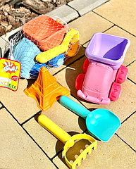 Дитячий пластиковий ігровий набір для пісочниці DL25 пасочки для гри в піску