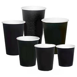 Паперові стакани чорні Black&White