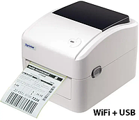 Термопринтер Xprinter XP-420B принтер этикеток, наклеек и штрих-кодов 108мм Wi-Fi + USB для Новой почты