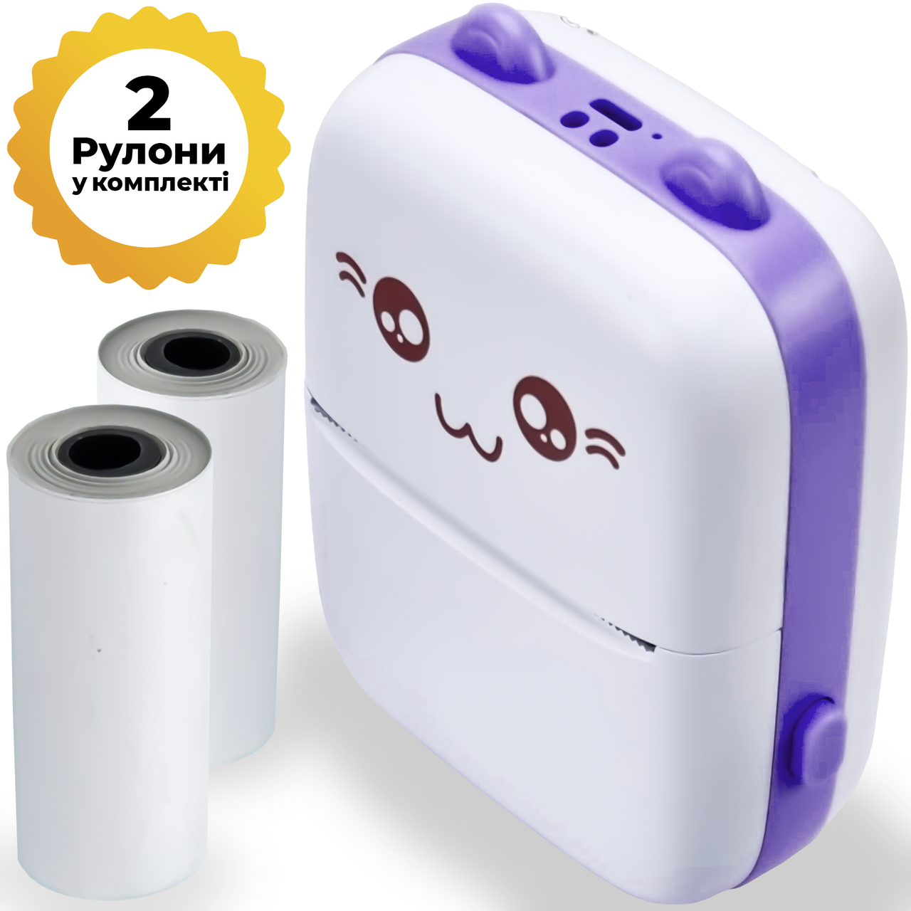 Портативный Термопринтер JETIX Mini Printer (Purple)| Принтер с Двумя ...