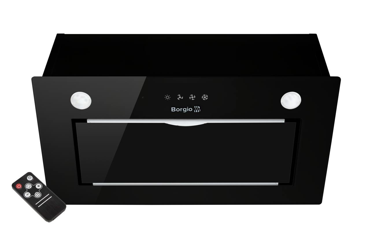 Кухонна витяжка вбудована BORGIO BBG (TR) 5850 black glass SU (850 м/куб)