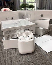 Навушники Apple АirPods 2 Original series 1:1 Bluetooth + Чохол у Подарунок, фото 3