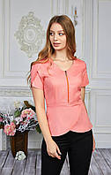 Жіноча медична куртка топ Жасмин рожевий - Одяг для косметологів