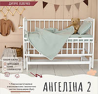 Ліжечко для дитини 120х60 см біле Ангеліна 2, фото 3