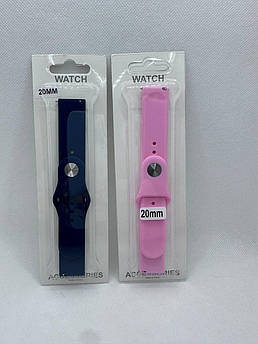 Універсальний ремінець Silicone Classic для годинників Xiaomi, Samsung, Amazfit Рожевий / Синій