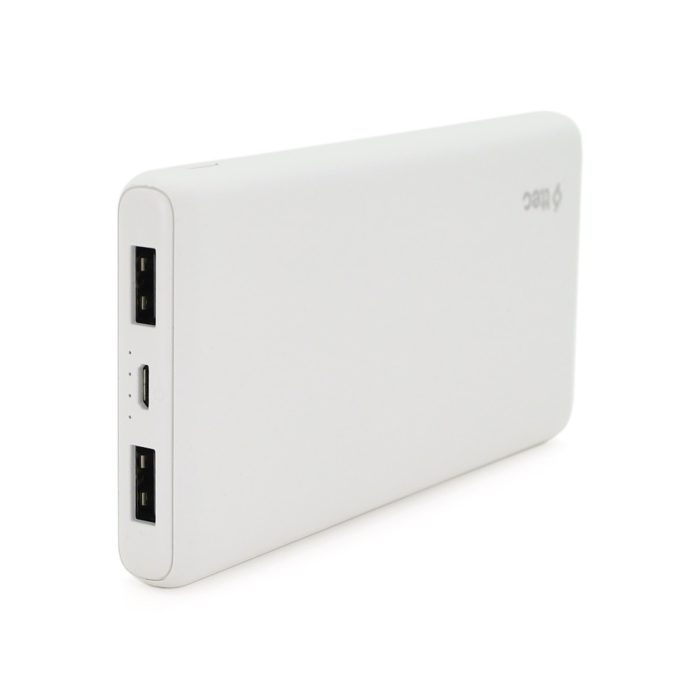 Купить Повербанк 10000mAh, Output: 2USB/microUSB, 20W, White, цена 450 ...